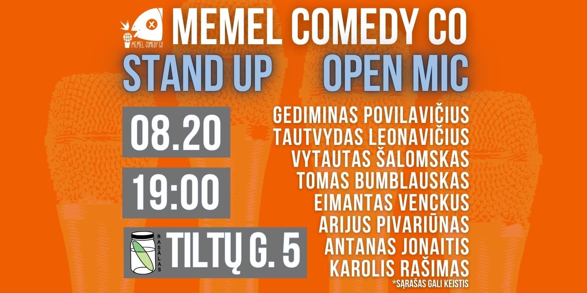 STAND UP Open Mic - Memel Comedy Co -…